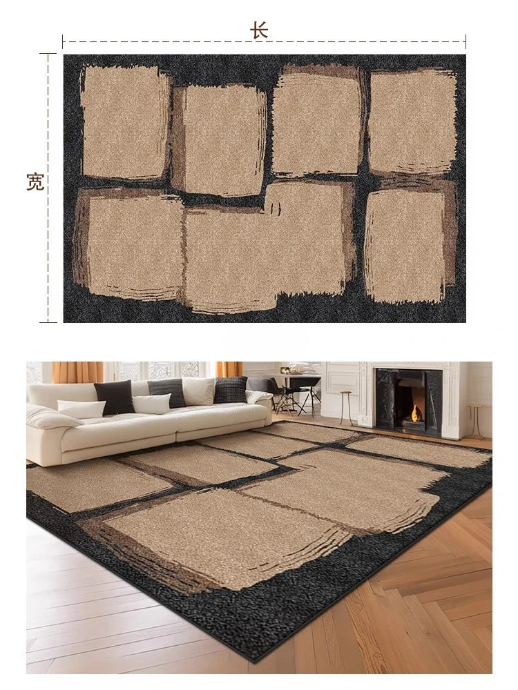 Navak Carpet Retro Style Living Room Decoration Carpet Large Area Rugs for Bedroom Washable Bedside Soft Floor Mat Anti-slip Cloakroom Rug