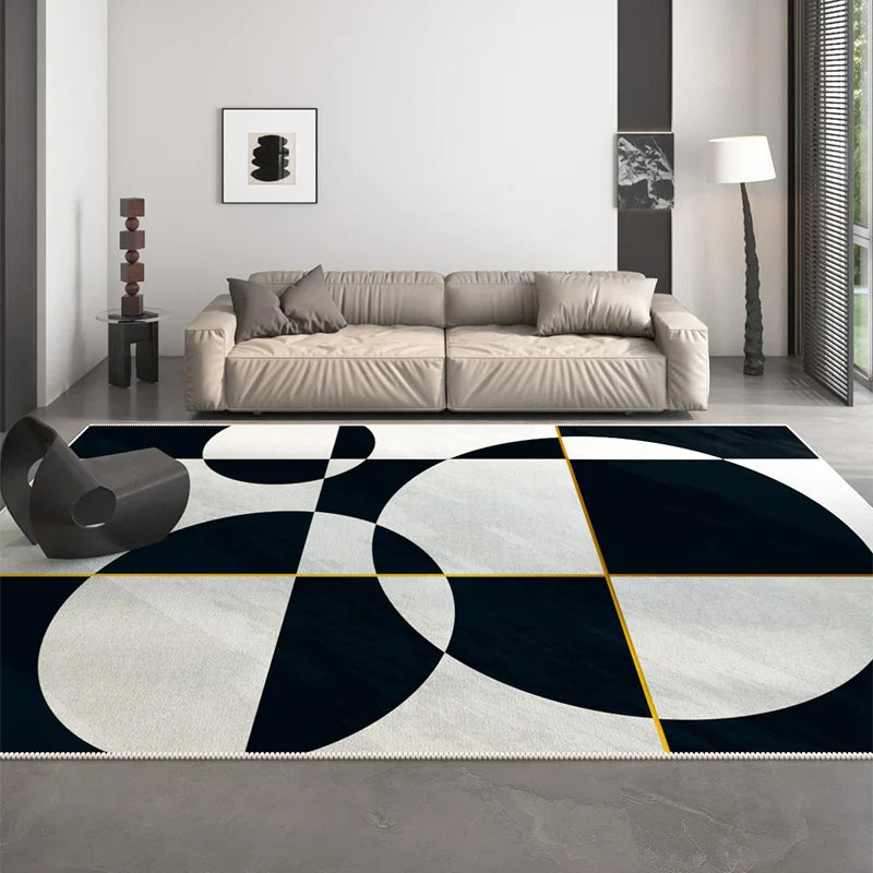 Navak Teppich, nordischer Stil, Teppiche für Wohnzimmer, waschbar, Schlafzimmer-Dekor, geometrisches Muster, luxuriöser Lounge-Teppich, große Bodenmatte für Zuhause
