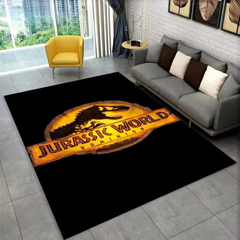 Navak Carpet 3D J-Jurassic Park Dinosaurier-Teppich, großer Teppich, Schlafzimmer, Kinderspielzimmer, Bodenmatte, rutschfest, Wohnzimmer-Dekor, lustiger Sofa-Akzent