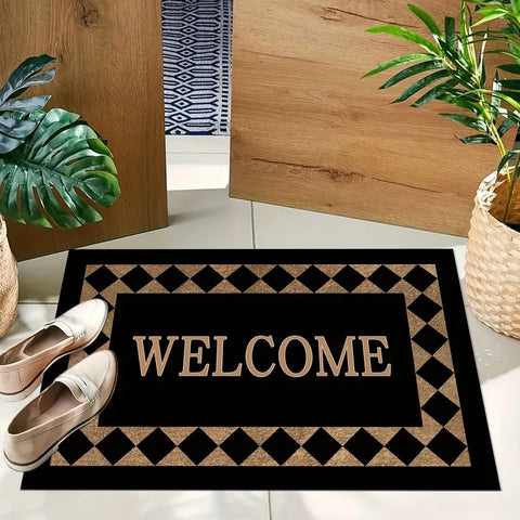 Navak Carpet 1 Stück rutschfeste Willkommens-Fußmatte, maschinenwaschbar, weich, langlebig, 100 % Polyester, moderne Heimdekoration, Eingangsteppich, modischer Komfort