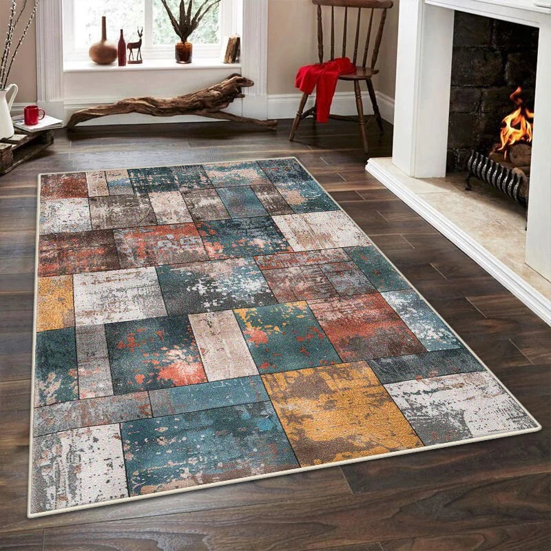 Navak Carpet American Style Geometric Living Room Carpet Abstract Decoration Bedroom Bedside Non-slip Rug 200x300 Lounge Washable Floor Mat