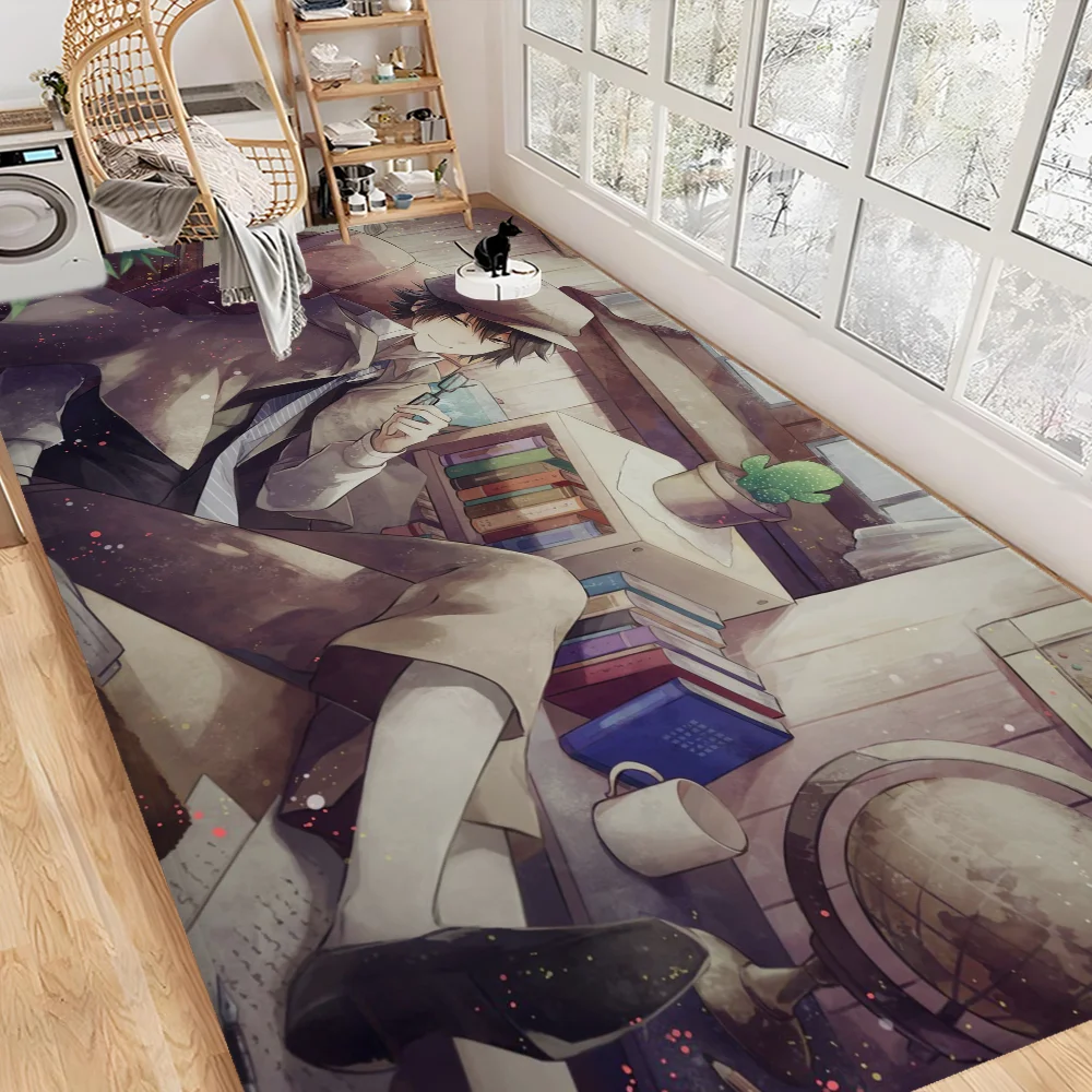 Navak Carpet Bungo Stray Dogs Zimmermatten Retro Multiple Choice Wohnzimmer Küchenteppich Rutschfester Willkommensteppich