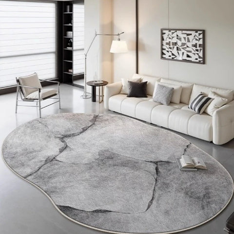 Navak Teppich, leichter Luxus-Schlafzimmer-Dekor, Marmor-Teppich, unregelmäßig geformte Teppiche für Wohnzimmer, flauschiger, weicher Plüsch-Teppich, rutschfeste Bodenmatte