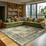 Navak Teppich, maschinenwaschbar, kein Flor, rutschfest, Vintage-Teppiche für Wohnzimmer, Schlafzimmer und Esszimmer, Bohemian-Stil, Used-Look I