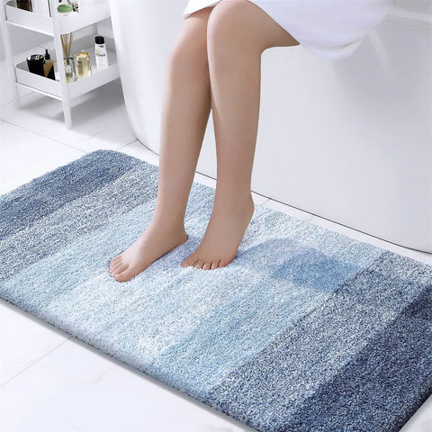 Navak Carpet Olanly Shaggy-Badematte, Mikrofaser, super saugfähig, Badezimmer-Duschvorleger, rutschfest, weiche Duschmatten, Bodenplüschteppich, Fußwaschmatte