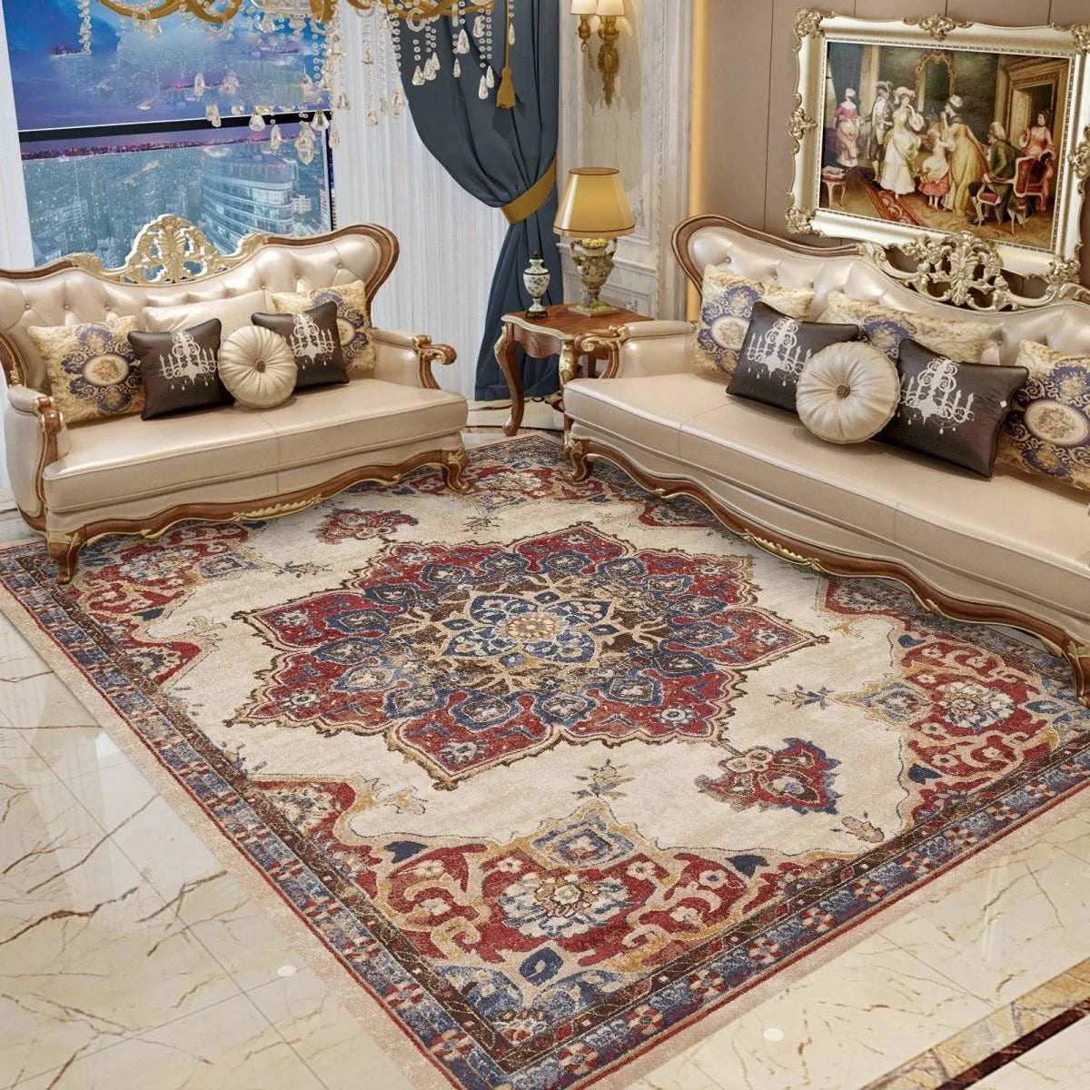 Navak Carpet Bohemian Persian Style Carpets for Living Room Morocco Bedroom Decor Carpet Large Area Rugs Lounge Rug Home Non-slip Floor Mat