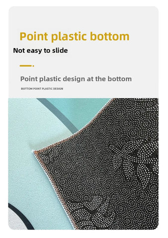 Navak Carpet Ein runder, leicht zu reinigender Teppich mit ägyptischem Bastet-Katzen-Design, geeignet für Wohnräume, Schlafzimmer, Wohnzimmer, Kit