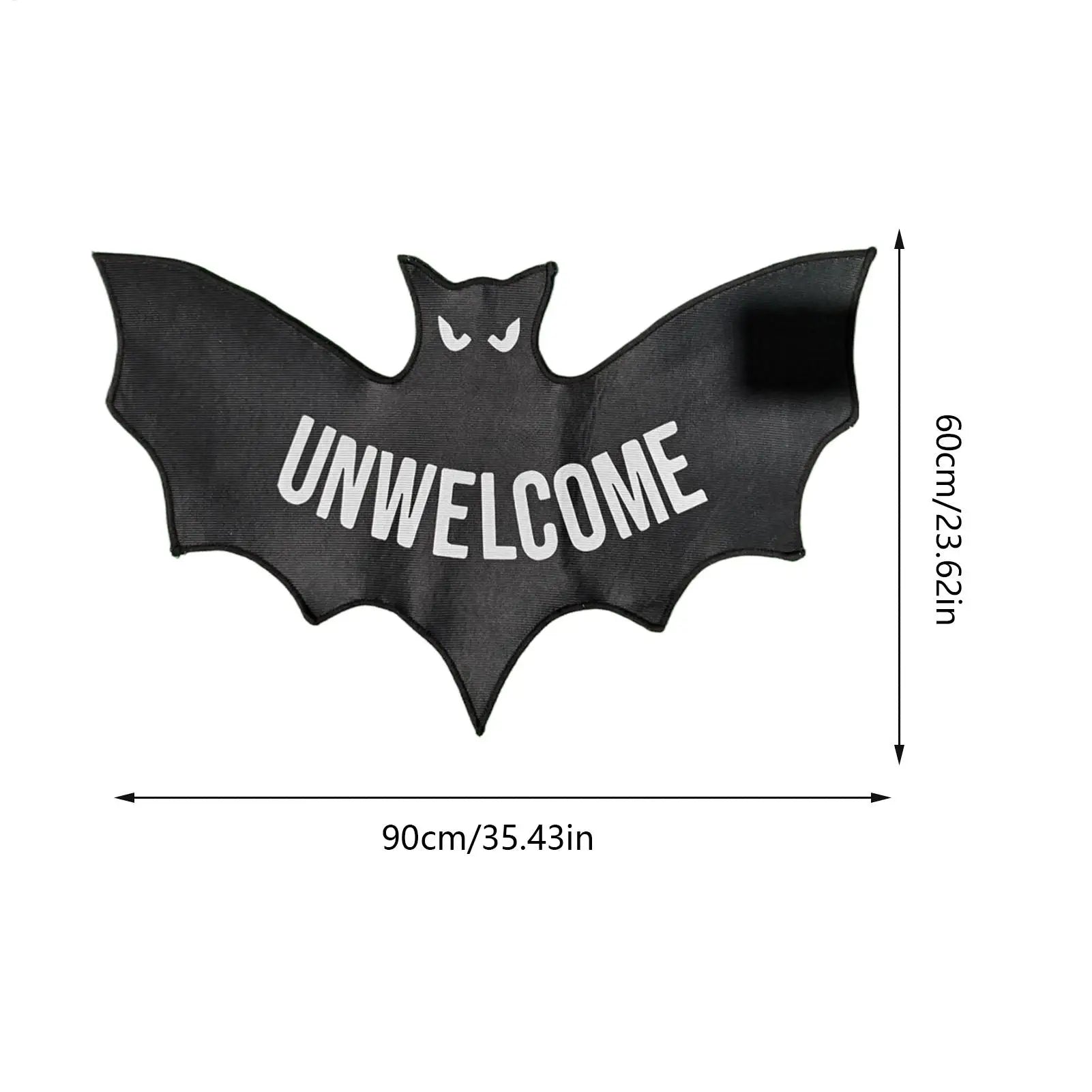 Navak Teppich Halloween Bodenmatte Fledermaus Unwillkommen Matte Zimmer Dekor Gothic Fußmatte Wohnkultur Für Eingang Innen Wohnung Schlafzimmer Küche