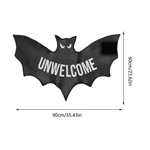 Navak Teppich Halloween Bodenmatte Fledermaus Unwillkommen Matte Zimmer Dekor Gothic Fußmatte Wohnkultur Für Eingang Innen Wohnung Schlafzimmer Küche