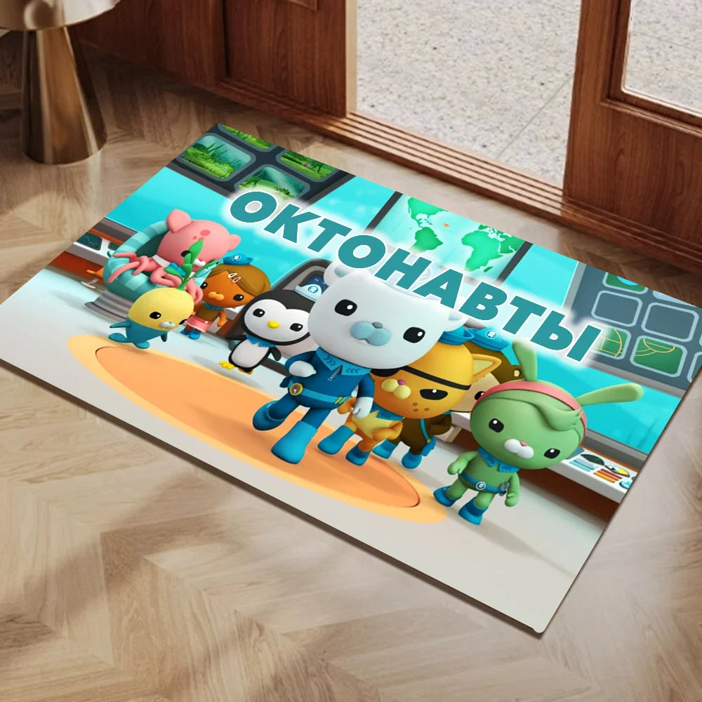 Navak Carpet The Octonauts Cartoon-Fußmatte, waschbar, rutschfest, für Wohnzimmer, Sofa, Stühle, Bereichsmatte, Küche, WC-Teppich